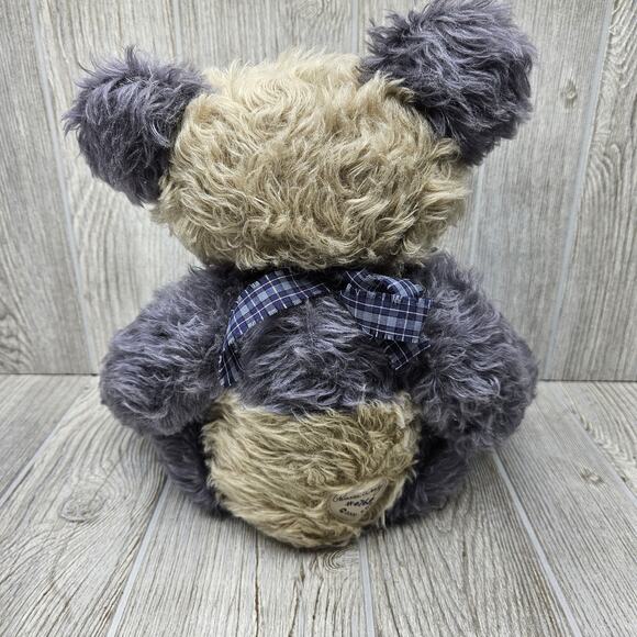 Ashton-Drake Galleries Pamela Wooley Theo Teddy Bear #0768 2000 Plaid Bow‎ Blue - Picture 4 of 10